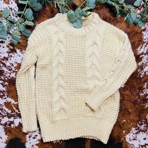 UNIF x Urban Outfitters Acrylic Chunky Creme Long Sleeve Pullover Sweater Small